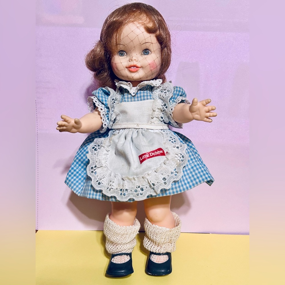 1984 Little Debbie Doll in Blue Gingham Dress McGee Baking Co. promo.